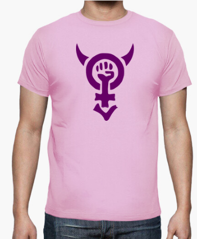 camiseta Lucha por la igualdad de género simbolo bisexual